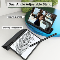 Étui pour tablette Samsung Galaxy Tab S10+ 2024/S9+/S9FE Plus 5G 2023 de 12,4 pouces, housse de protection fine avec support et porte-stylet S Pen