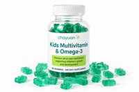 Vente en gros OEM Marque privée Gummies multivitaminés aromatisés végétaliens pour enfants Supplément multivitaminé en gummies avec Oméga-3 pour enfants