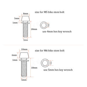 Boulon de tige de bicyclette boulons en titane pour tige de selle M5 M6 20mm vis anodisée haute résistance vtt boulons de vélo de <span class=keywords><strong>route</strong></span> pliants - Product Image 5