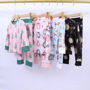 Piyama Anak Bahan Bambu Kasual Terbaru, Custom Print, Baju Tidur Anak Kasual 2 Pcs, Set Pakaian Lengan Panjang Celana Pjs, Pakaian Anak - Product Image 1
