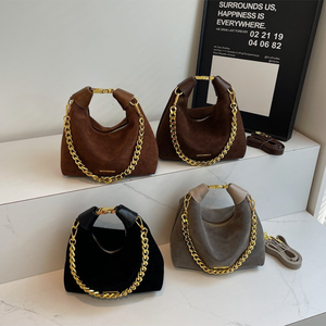 Sac à bandoulière en daim rétro <span class=keywords><strong>français</strong></span> de niche, élégant et polyvalent, pour la vente en gros transfrontalière - Product Image 2