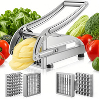 Machine à découper les chips de patate douce manuelle professionnelle à vente chaude, lame en acier inoxydable, outil de cuisine, coupe-frites