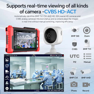 NOYAFA Testeur de caméra CCTV IPC haute précision 8 pouces 8MP AHD CVI TVI SDI pour entrée/sortie, moniteur de sécurité, traceur de câbles DC - Product Image 5