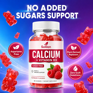 Gommose di Calcio e <span class=keywords><strong>Vitamina</strong></span> <span class=keywords><strong>D3</strong></span> Solilan OEM, Integratore per Ossa e Articolazioni, Etichetta Privata, per Adulti e Bambini, Supporto Immunitario - Product Image 5