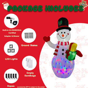Hochwertige Weihnachts dekorationen im Freien <span class=keywords><strong>Blow</strong></span> <span class=keywords><strong>up</strong></span> Doll Infla table Christmas Snowman - Product Image 3