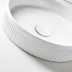 Lavabo en céramique blanc à poser sur comptoir, design fin et moderne pour salle <span class=keywords><strong>de</strong></span> bain - Product Image 2