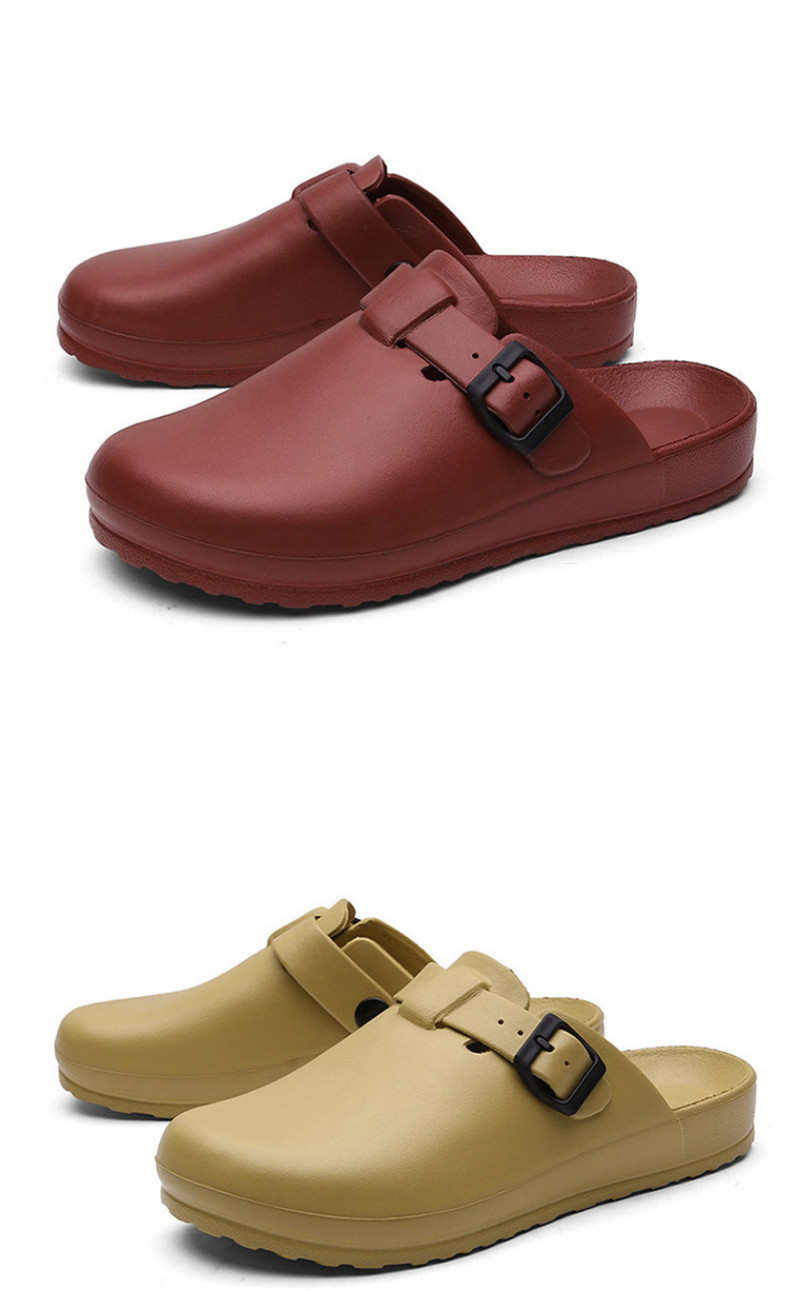 Adjustable Buckle Slippers Sandals Women Outdoor Indoor Soft Sole Sandals for Men