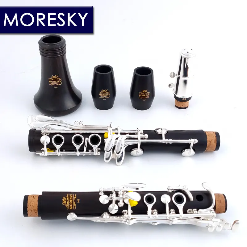 MORESKY Bb Clarinet - Premium Ebony, 17 Keys, Grenadilla