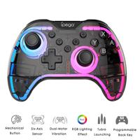 Control Inalámbrico para Juegos SW123 para Switch2 / PC con Vibración de Doble Motor, Sensor de Movimiento de Seis Ejes, Iluminación RGB y Función Turbo
