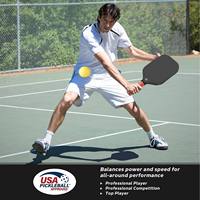 Raquette de pickleball haute performance approuvée USAPA, sans bordure, norme internationale, construction durable, absorption des chocs, équilibrée