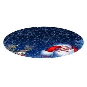 Mantel de boda no tejido de PEVA con estampado de Papá Noel, con bordes elásticos, ajustado para fiestas de Navidad, mantel cuadrado para hoteles de marca - Product Image 3