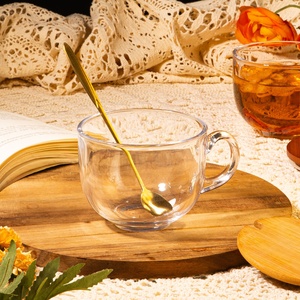 Rõ ràng cà phê sữa <span class=keywords><strong>Mug</strong></span> chì-miễn phí tùy chỉnh 450ml ăn sáng cốc thủy tinh với xử lý - Product Image 5