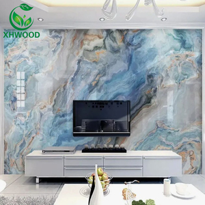 Panneau mural en <span class=keywords><strong>PVC</strong></span> imitation marbre 3 mm, feuille de <span class=keywords><strong>PVC</strong></span> brillant UV pour table de cuisine 4x8 pieds - Product Image 4