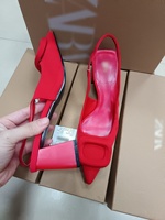 Sandales Mode d'Été Nouveauté 2025 pour Femme QuiteS ZA, Style Français, Talons Épais, Bout Carré Pointu, Boucle, Lacets, Sangle Arrière, Chaussures Designer sans Bretelles pour Femme