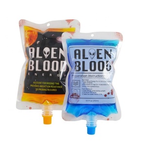 20 piezas 150ML DIY Halloween sangre bolsa reutilizable vampiro jugo bebida bolsa Halloween fiesta favores - Product Image 4