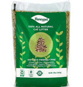 Arena para Gatos Honeypet 100% Pino <span class=keywords><strong>Ponderosa</strong></span>, Sin Polvo, Sin Perfume, Biodegradable - Segura para Gatos, Altamente Absorbente - 12 lb - Product Image 1