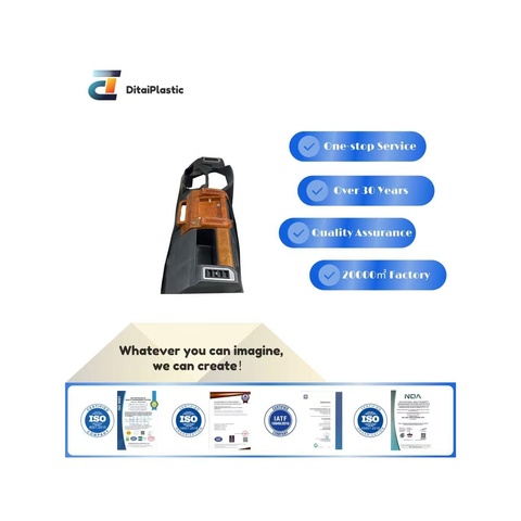 Custom Wood Grain Pattern Plastic Vacuum Formed Component for Automotive Interior Panel with Multi Cutout Design