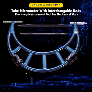 Take <b>Micrometer</b> With Interchangeable Rods Precision Measurement Tool For Mechanical Work - Product Image 3