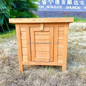 SHUNDA SDR013-02 Eco-Friendly Wood Light Red Heavy Duty Horizontal <b>Sliding</b> Villa Pet House Medium Breed All Seasons Living Print - Product Image 2