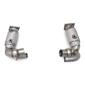 Tubo de bajada para <span class=keywords><strong>PORSCHE</strong></span> 911 <span class=keywords><strong>991</strong></span>/<span class=keywords><strong>991</strong></span>.2 Carrera 3,0 2011 + Tubos de escape Sistema de tubo de bajada de escape de acero inoxidable - Product Image 1