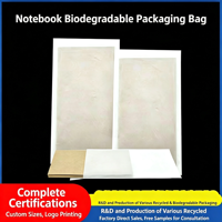 Sac plat biodégradable pour l'emballage de fournitures de bureau, écologique, PLA PBAT compostable, certifié EN13432