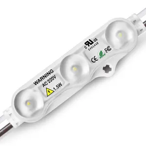 AC110V 3 LEDモジュール6500Kホワイト防水装飾ライト、ライトボックスレターサイン広告用テープ接着剤裏面付き
