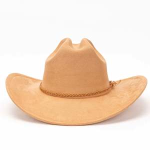 Sombrero Vaquero Occidental Nuevo 2025 de Gamuza con Borde Curvado para Hombre y Mujer, Sombrero Étnico para Viajes al Aire Libre - Product Image 2