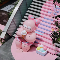 Escultura Gigante de Helado de Fibra de Vidrio Personalizada: Tamaño, Color, Escena y Forma Exclusivas, Modelo Escénico con Temática de Comida