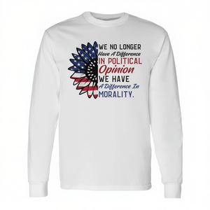 Nous n'avons plus de différences d'opinions politiques ni de moralités - T-shirt à manches longues unisexe à col rond pour adulte - Promotionnel - Product Image 2