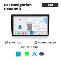 Head Unit Mobil Android MEKEDE X10 X20 1280*720 dengan Kipas Pendingin, Car-play, DSP, Navigasi GPS, 8 Core untuk Mobil Universal