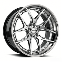 Jantes forgées en alliage 6061-T6 personnalisées, deux pièces, 18, 19, 20 pouces, 5x114.3, 5x112, 5x120, chromées, de luxe, pour BWM, Audi, Rolls-Royce