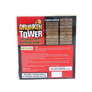 Ensemble de 60 blocs de bois empilables et 4 verres à liqueur pour bar et jeu de <span class=keywords><strong>nuit</strong></span> amusant fait de dominos Tour ivre FSC Factory - Product Image 5