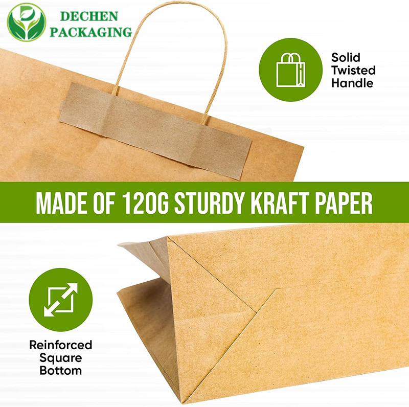Sacs en papier pour petites entreprises avec poignées