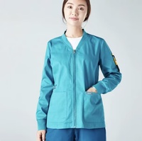 Uniformes d'infirmière à manches longues pour femmes Hauts de gommage du médecin Costume de gommage chirurgical Circulation Manteaux chirurgicaux des infirmières-Hôpital tissé