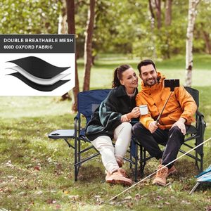 Leve Oversized AluminumCamping cadeira destacável mesa lateral ferro lado bolso para cadeira de praia portátil ao ar livre