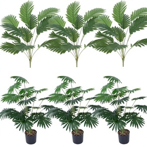 Feuilles <span class=keywords><strong>de</strong></span> palmier Areca artificielles, fausses feuilles <span class=keywords><strong>de</strong></span> palmier tropicales vertes, plantes artificielles pour <span class=keywords><strong>décoration</strong></span> intérieure et extérieure, mariage - Product Image 2