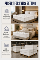 Matelas à ressorts ensachés, matelas hybride confortable en tissu tricoté, matelas emballé sous vide, tailles personnalisées disponibles