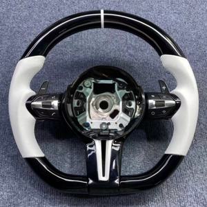 Volant de direction de voiture en cuir personnalisé de style sportif en fibre de carbone G pour <span class=keywords><strong>BMW</strong></span> Série 3 Série <span class=keywords><strong>5</strong></span> F30 F10 F90 <span class=keywords><strong>F80</strong></span> F82 F87 F36 E60 - Product Image 4