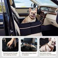 Coussin de siège auto pour chien, en peluche, rectangulaire, moderne, luxueux, portable, facile à nettoyer, lavable, amovible, pliable, rangable, lit de voiture