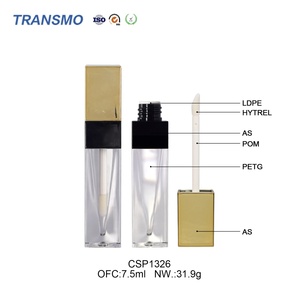 Flacons carrés de 5 ml pour gloss à lèvres, étiquette privée, conteneur de gloss de 5 ml, emballage personnalisé pour gloss à lèvres - Product Image 3