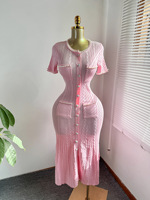 Jupe en tricot polyvalente, robe décontractée, robe d'été fine, robe élégante pour femmes, vêtements pour femmes