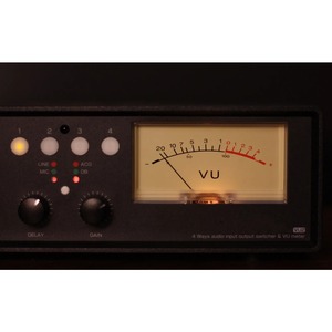 Tùy Chỉnh VU2-D/L LED Phiên Bản/Bóng Đèn Phiên Bản Mic + Dòng Kép Vu Meter Âm Thanh Splitter Hộp 4-Cách Chuyển Đổi Âm Thanh Chỉ Số Mức Độ - Product Image 4