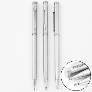 Stylo bille personnalisé en métal avec logo, stylo laser fin - Product Image 3