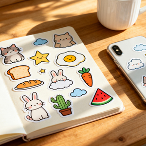 Etiquetas con Logotipo Personalizadas, Impresas, Resistentes al Agua, Adhesivos de Vinilo Troquelados - Product Image 1