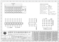 Connecteur de carte PCB à double rangée mâle 1x40 broches rouge-bleu, pas de 2,0 mm, contact en cuivre, pour système d'énergie solaire, 500V 1A