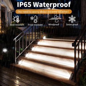 Hot Selling IP65 Waterproof Rechargeable DC Battery 3 LED Solar Step Lights for Outdoor Yard Stair Fence Garden - Product Image 3