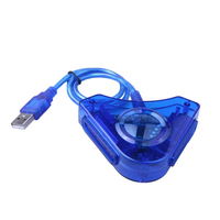 Convertisseur USB double joueur pour manette PS2, adaptateur de câble pour jeux PC et CD, compatible avec la manette PS2