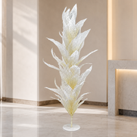 Sculpture géante en papier en forme de feuille blanche, décoration pour événements de mariage, affichage commercial, vitrine de centre commercial