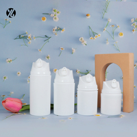 Flacon pompe sans air en plastique blanc Refilabel 100ml/150ml/200ml avec boucle PP pour crème visage et sérum, impression de logo personnalisée