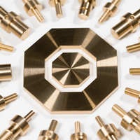 Pièces en aluminium usinées CNC sur mesure de pointe avec finition de précision et nickelage sans électrolyse pour l'industrie des quincailleries métalliques